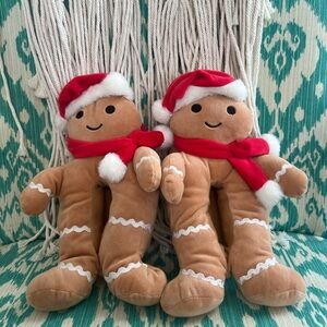 Festive Gingerbread Plush Toddler Slippers